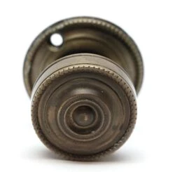 Vintage 1.25 In. Beaded Bronze Privacy Thumb Latch