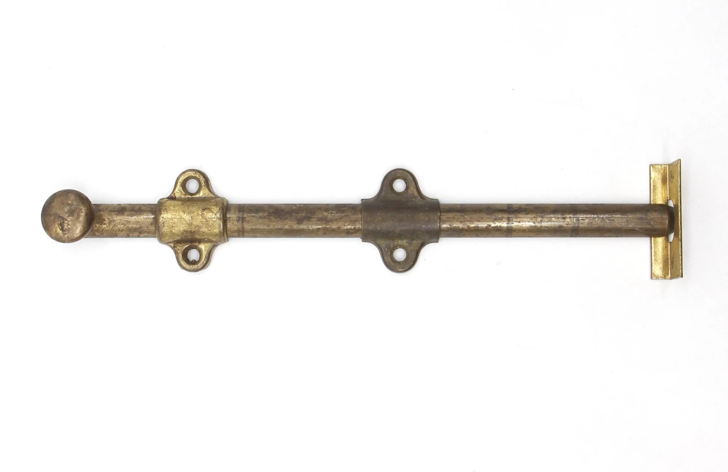 Vintage 9 In. Brass Finish Steel Door Surface Bolt 3 Vintage 9 In. Brass Finish Steel Door Surface Bolt