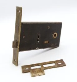 Vintage Brass Deep Backset Passage Door Mortise Lock