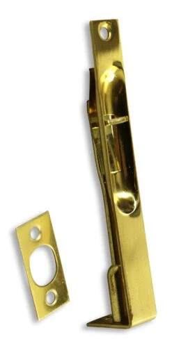 Vintage Polished Brass Flush Mounted Door Bolt