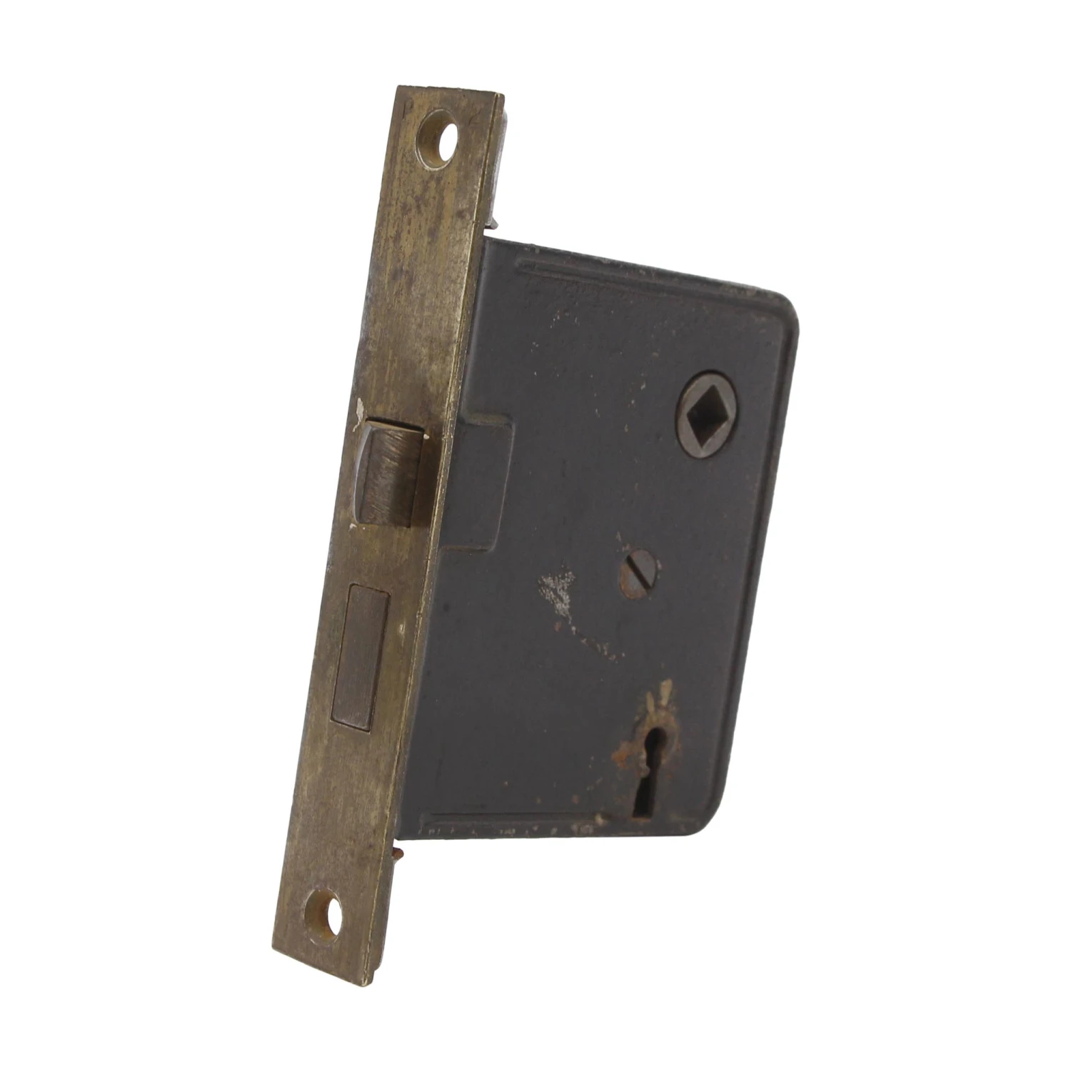 Vintage Steel Faceplate Right Swing Passage Mortise Door Lock 3 Vintage Steel Faceplate Right Swing Passage Mortise Door Lock