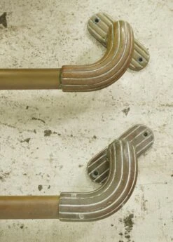 Pair Of Vintage European 40 In. Brass Commercial Door Pulls 8 Pair Of Vintage European 40 In. Brass Commercial Door Pulls -OGT Sale Store door pulls 24bel11146