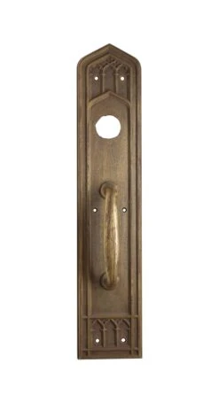 Antique 18 In. Gothic Corbin Bronze Commercial Door Pull