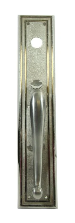 Antique 20 In. Art Deco Chrome Door Pull