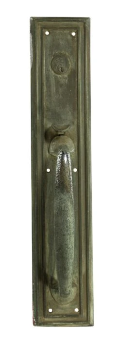 Antique Art Deco 20 In. Bronze Entry Door Pull
