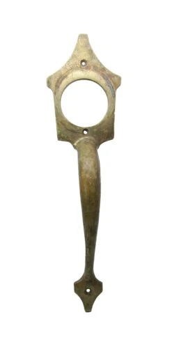 Antique Arts & Crafts 12 In. Brass Door Handle