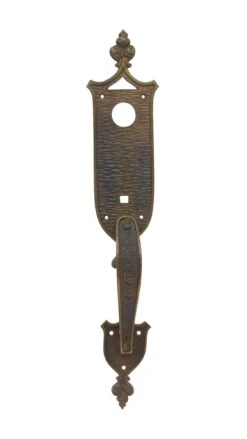 Antique Arts & Crafts 19.5 In. Bronze Entry Door Pull