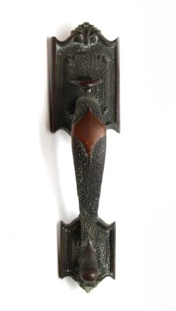 Antique Bronze 10.5 In. Arts & Crafts Door Pull With Thumb Latch