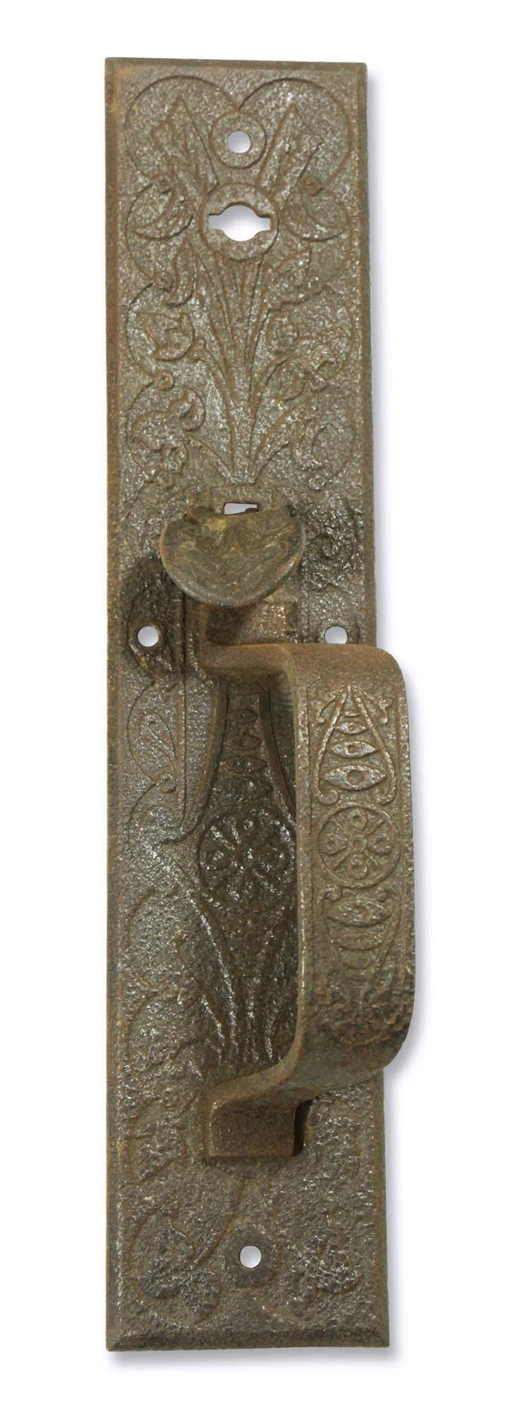 Antique Cast Iron 12.25 In. Aesthetic Door Pull 3 Antique Cast Iron 12.25 In. Aesthetic Door Pull