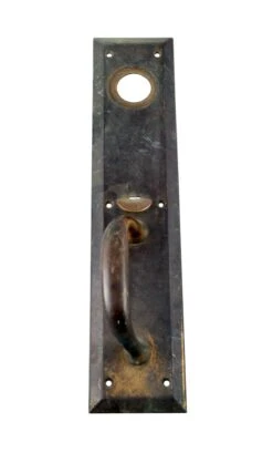 Antique Classic Brass 14 In. Entry Door Pull With Lock Insert