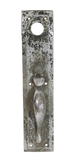 Antique Distressed 14 In. Nickel Over Brass Door Pull
