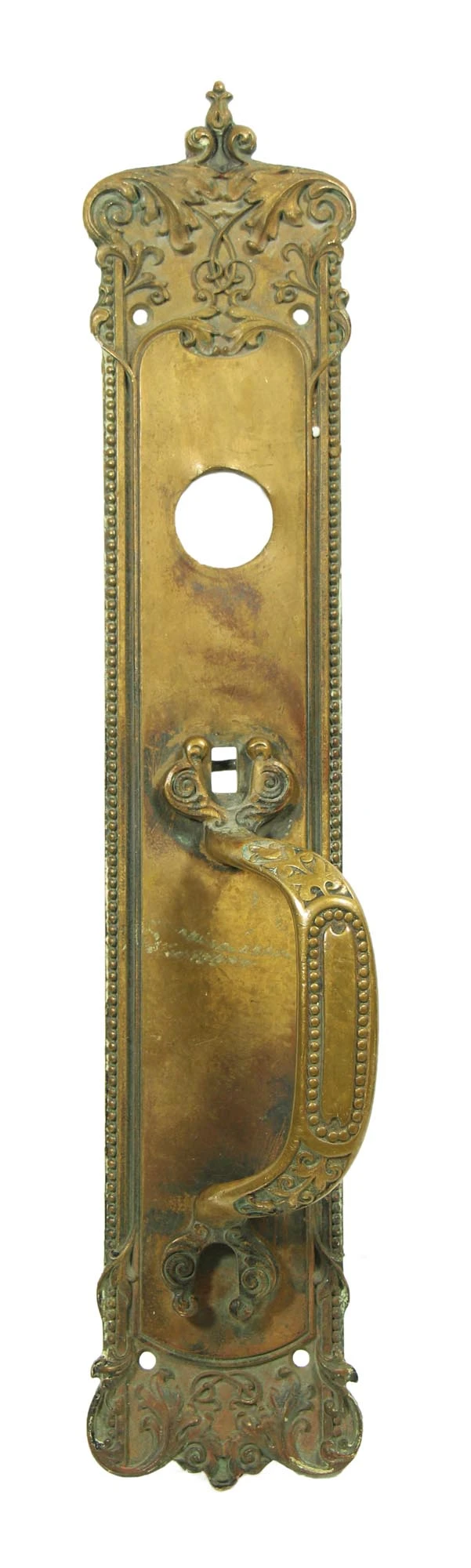 Antique French 17.25 In. Bronze Door Pull Handle 3 Antique French 17.25 In. Bronze Door Pull Handle