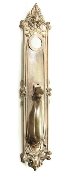 Antique French Yale 17.625 In. Cast Bronze Door Pull