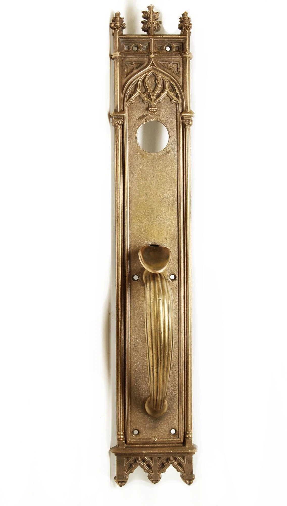 Antique Gothic 19 In. Bronze Entry Door Handle Pull 3 Antique Gothic 19 In. Bronze Entry Door Handle Pull
