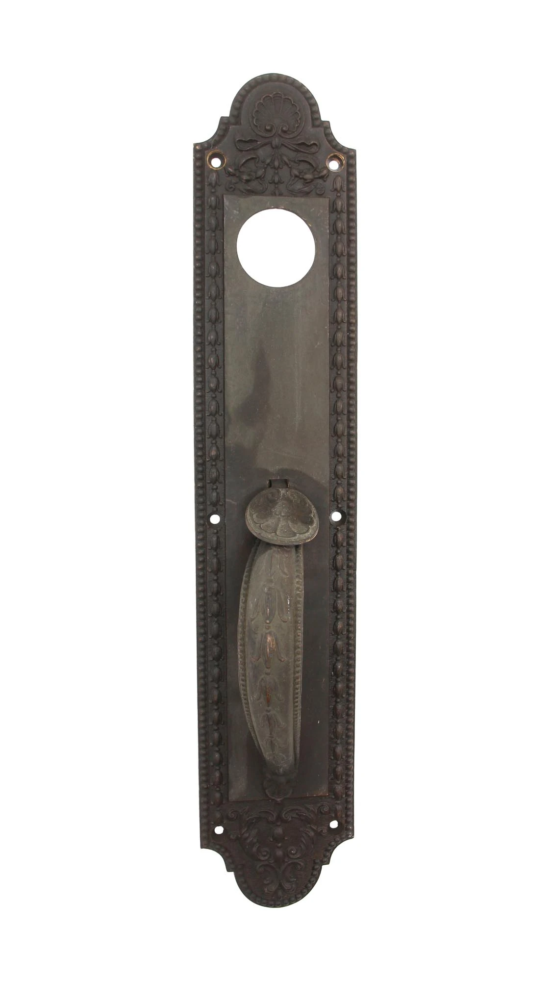 Antique Neoclassical 16 In. Bronze Chicago Entry Door Pull 3 Antique Neoclassical 16 In. Bronze Chicago Entry Door Pull