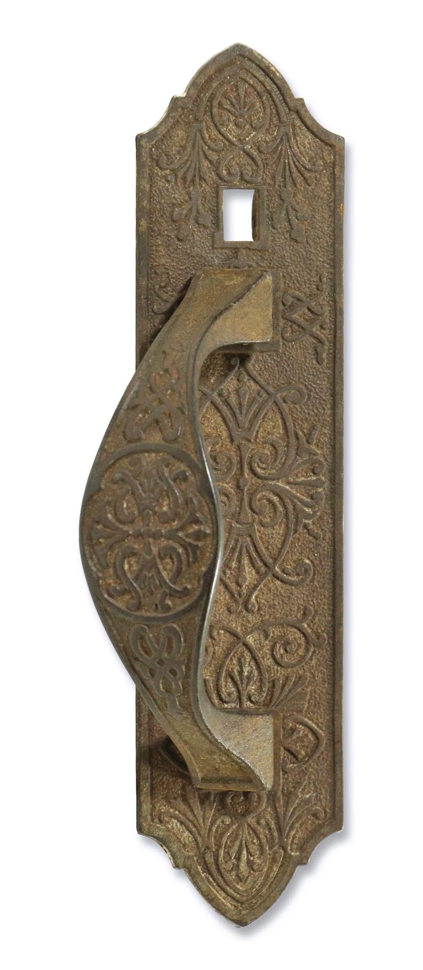 Antique Victorian 9 In. Cast Iron Door Pull 3 Antique Victorian 9 In. Cast Iron Door Pull