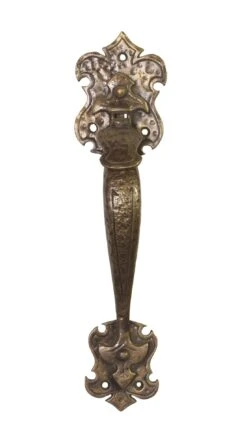 Arts & Crafts Bronze 12.375 In. Door Pull With Thumb Latch
