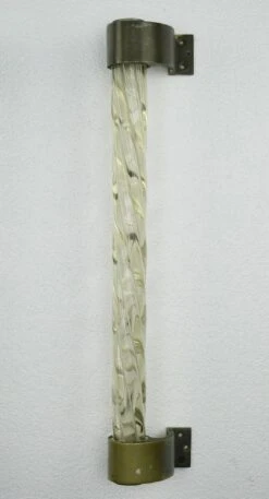 Vintage European Pair Of Glass & Brass Government Door Pulls -OGT Sale Store door pulls for sale 24bel11032