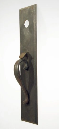 Antique 18 In. Bronze Commercial Door Pull With Lock Insert 7 Antique 18 In. Bronze Commercial Door Pull With Lock Insert -OGT Sale Store door pulls for sale l197661