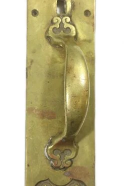 Antique Romanesque 19.5 In. Brass Door Pull -OGT Sale Store door pulls for sale m218125