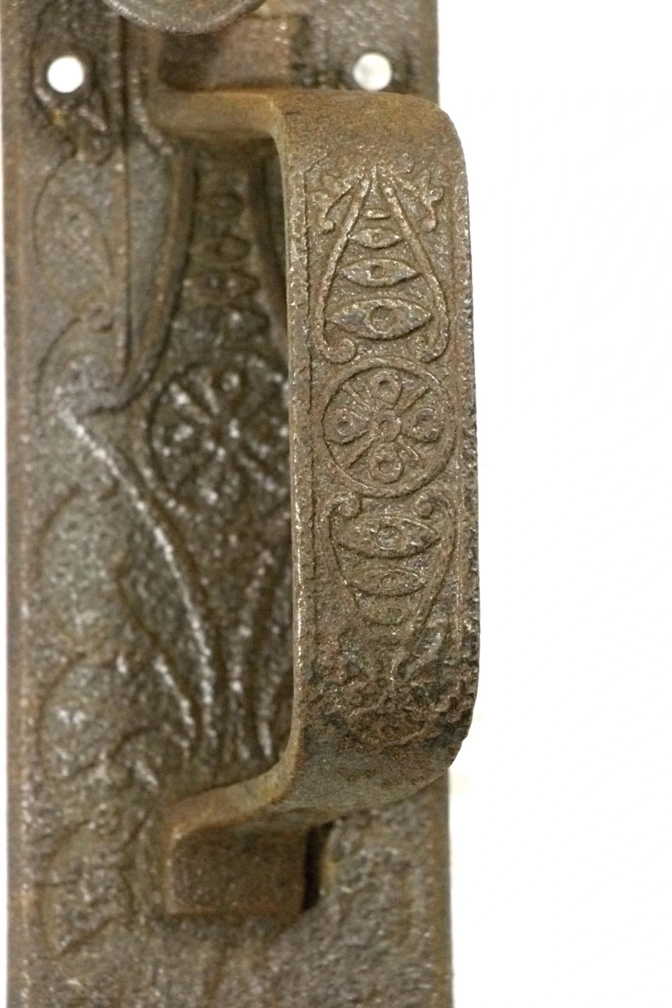 Antique Cast Iron 12.25 In. Aesthetic Door Pull 5 Antique Cast Iron 12.25 In. Aesthetic Door Pull - Image 3