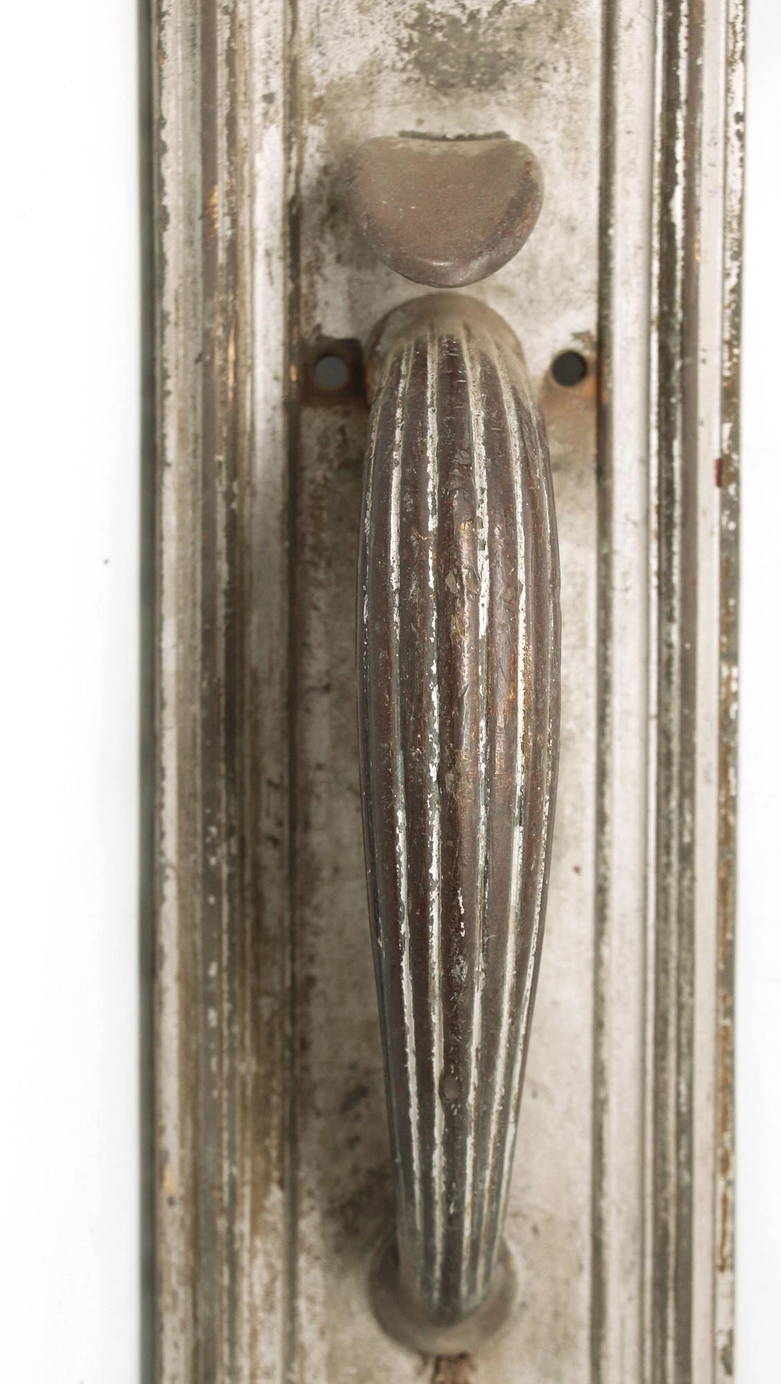 Antique 17 In. Art Deco Bronze Entry Door Pull 5 Antique 17 In. Art Deco Bronze Entry Door Pull - Image 3