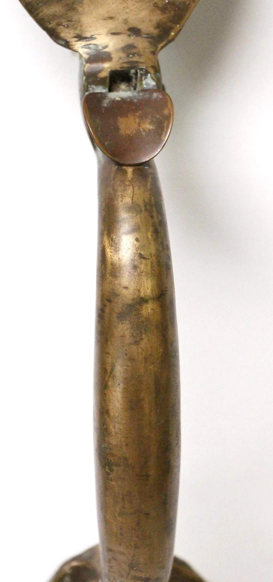 Antique 35 In. Arts & Crafts Brass Entry Door Handle 5 Antique 35 In. Arts & Crafts Brass Entry Door Handle - Image 3