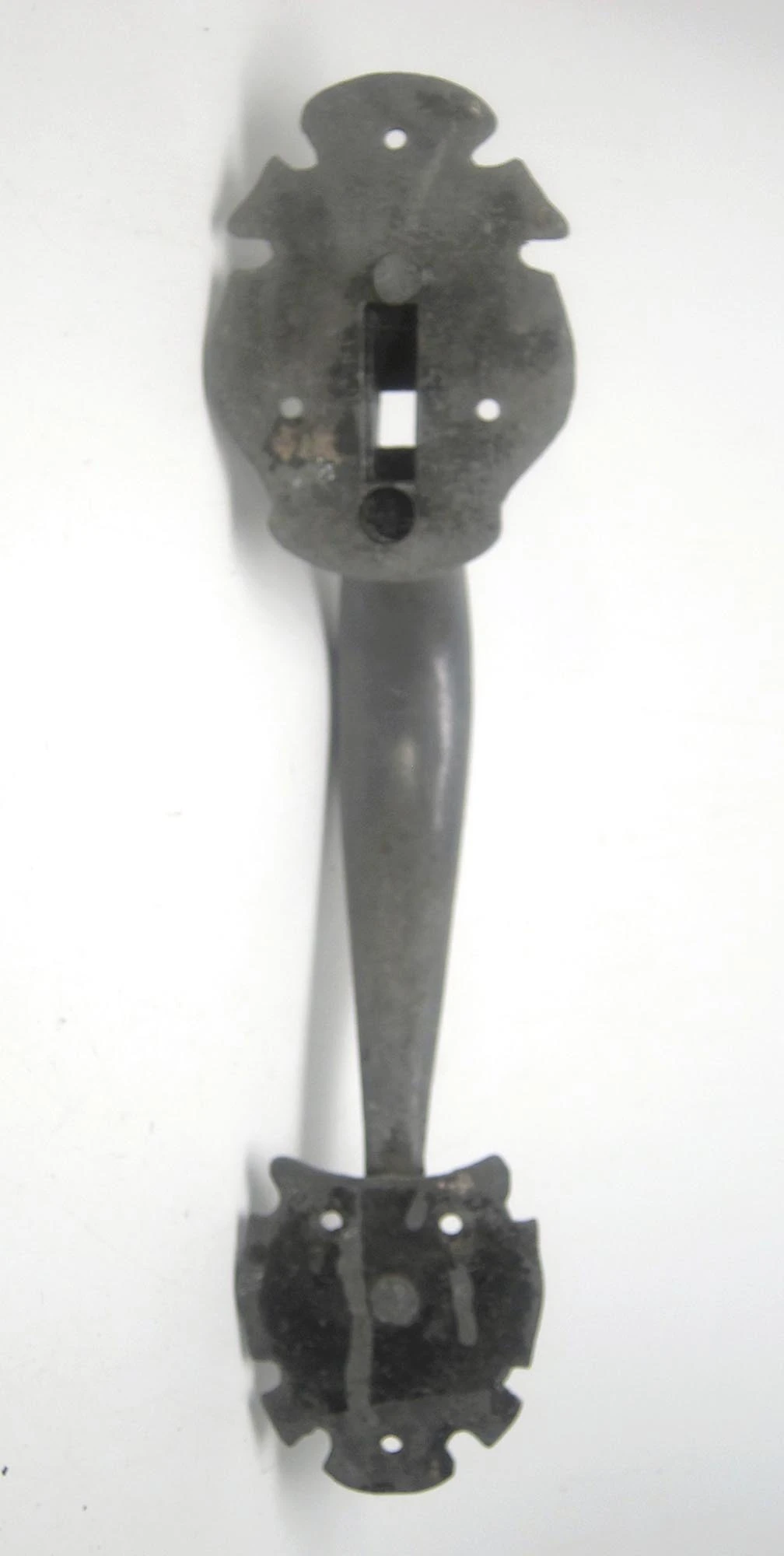 Antique 13 In. Black Iron Arts & Crafts Door Pull Handle 4 Antique 13 In. Black Iron Arts & Crafts Door Pull Handle - Image 2