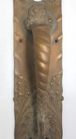 Antique Russell & Erwin 17.5 In. Art Nouveau Bronze Door Pull -OGT Sale Store door pulls k183457
