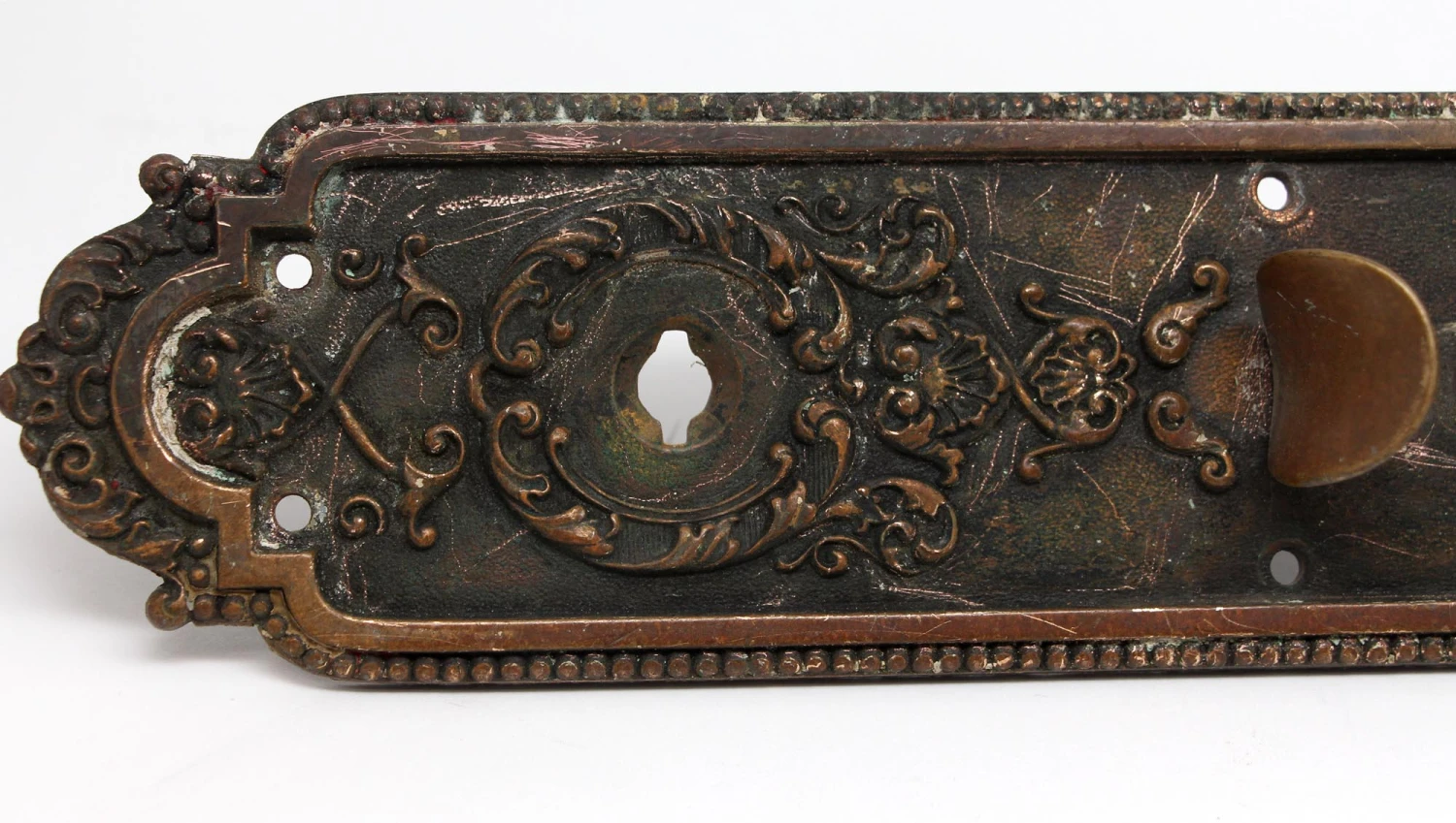 Antique 14 In. Victorian Sargent Brass Entry Door Pull 4 Antique 14 In. Victorian Sargent Brass Entry Door Pull - Image 2