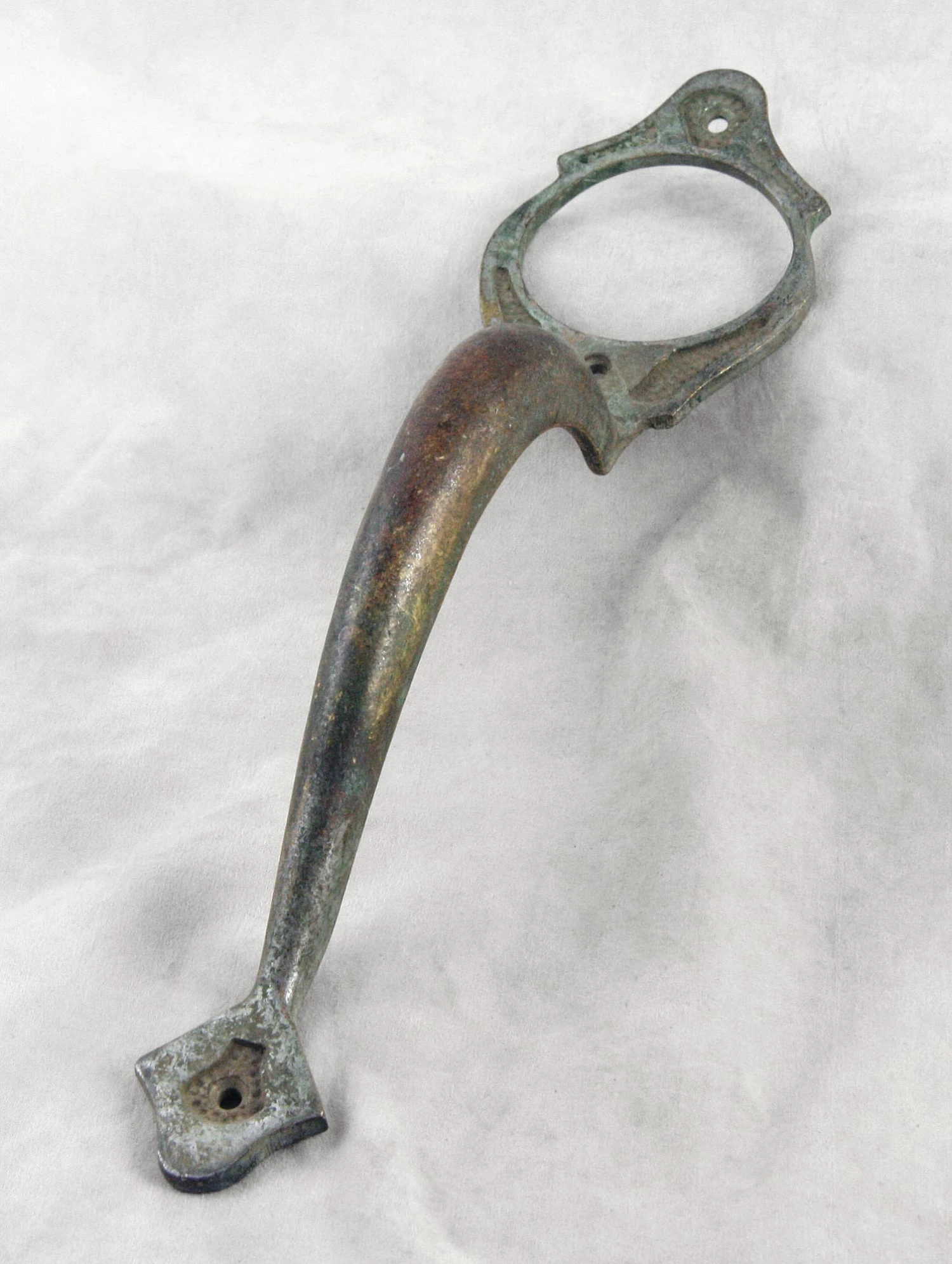 Vintage Cylinder Insert Brass Door Pull Handle 3 Vintage Cylinder Insert Brass Door Pull Handle