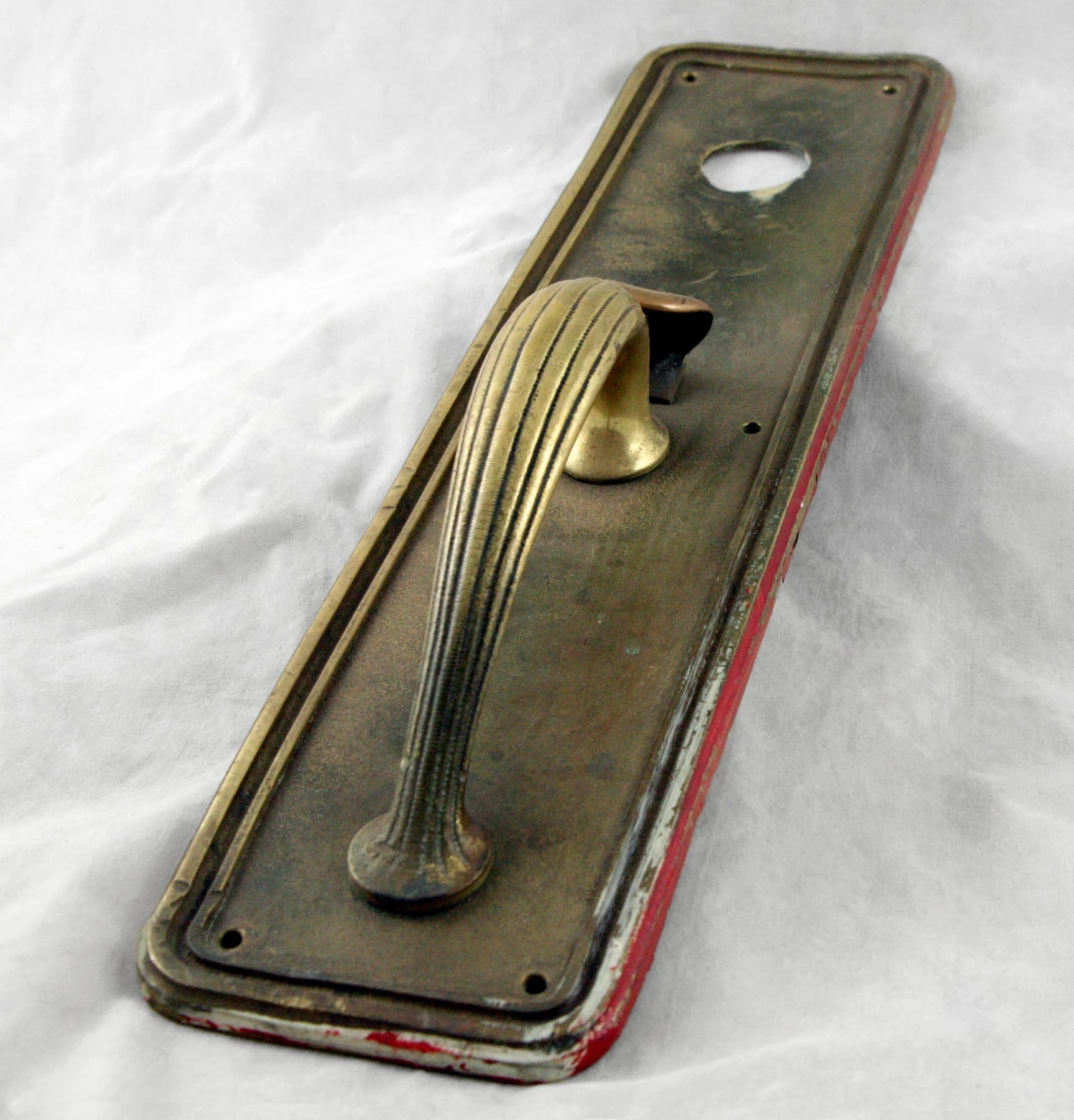 Antique 16 In. Art Deco Bronze Yale Commercial Door Pull 4 Antique 16 In. Art Deco Bronze Yale Commercial Door Pull - Image 2