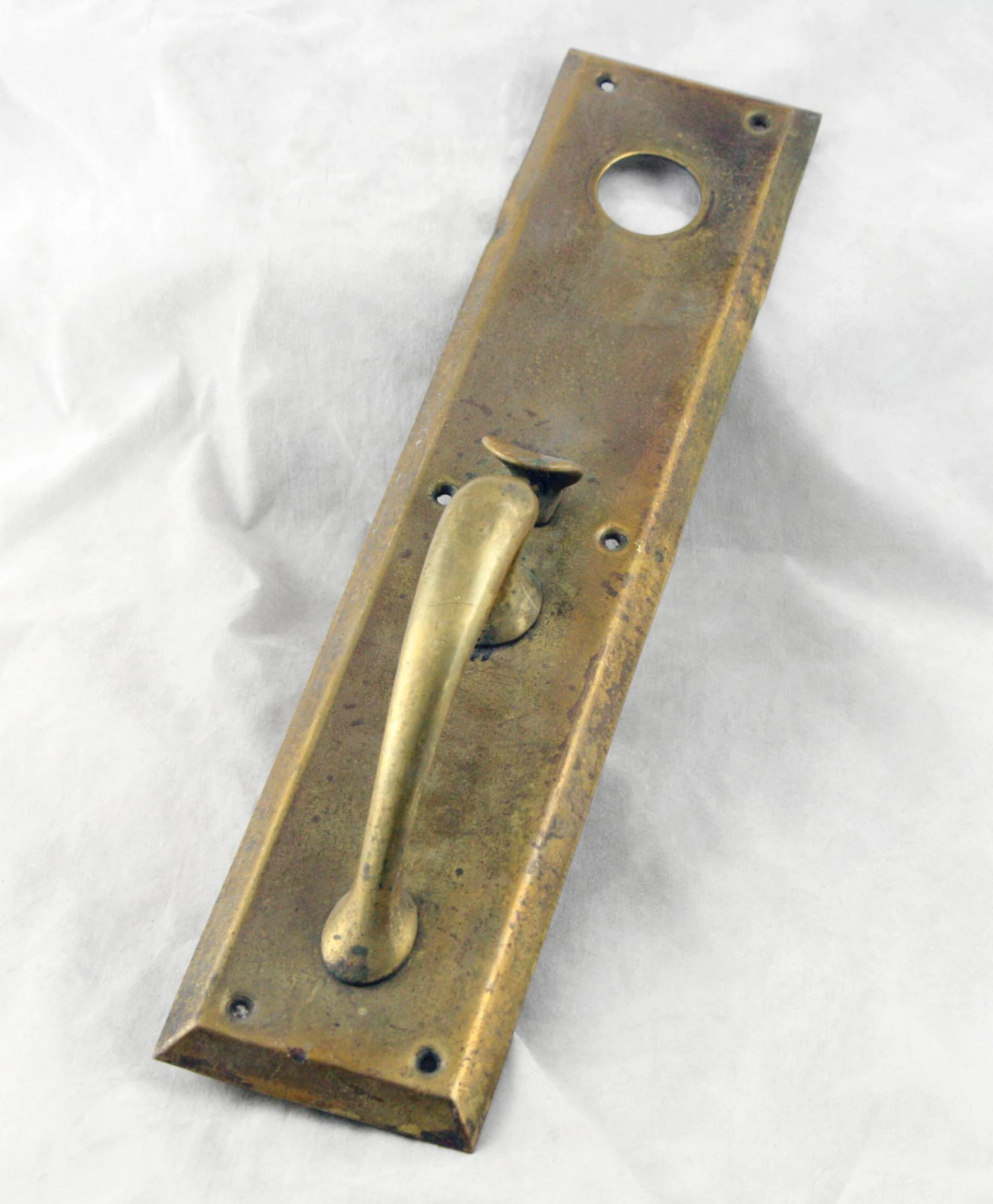 Vintage Classic 14 In. Brass Door Pull Handle With Lock Insert 4 Vintage Classic 14 In. Brass Door Pull Handle With Lock Insert - Image 2