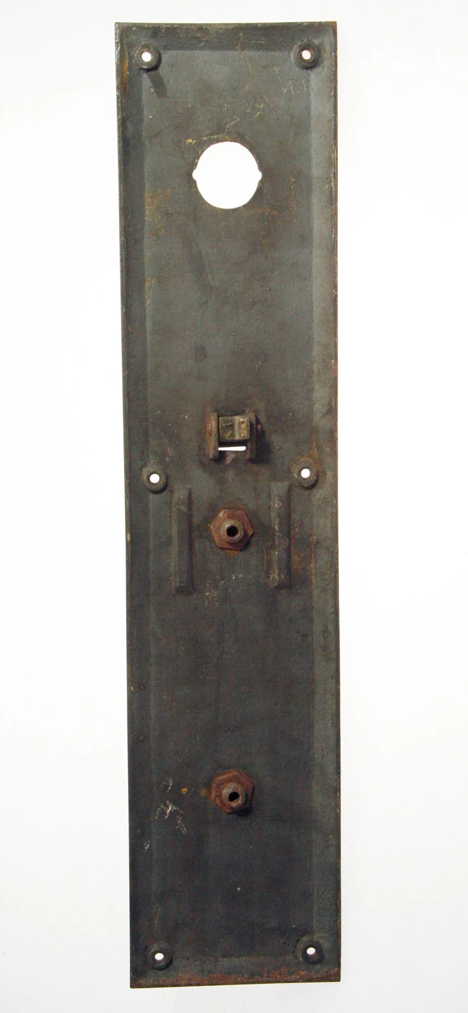 Antique 18 In. Bronze Commercial Door Pull With Lock Insert 4 Antique 18 In. Bronze Commercial Door Pull With Lock Insert - Image 2