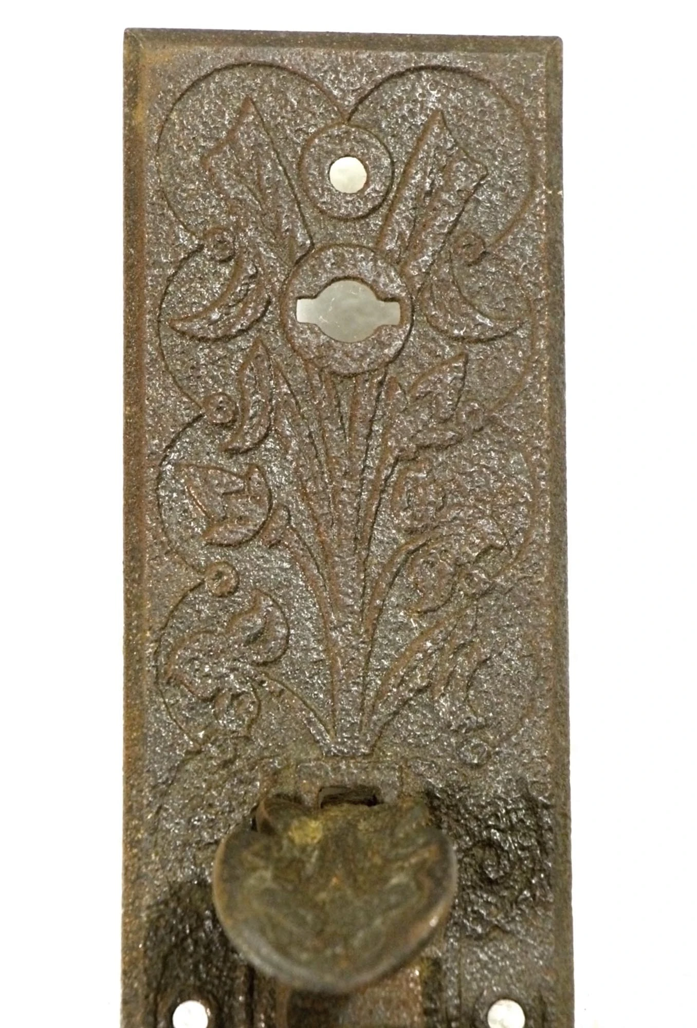 Antique Cast Iron 12.25 In. Aesthetic Door Pull 4 Antique Cast Iron 12.25 In. Aesthetic Door Pull - Image 2