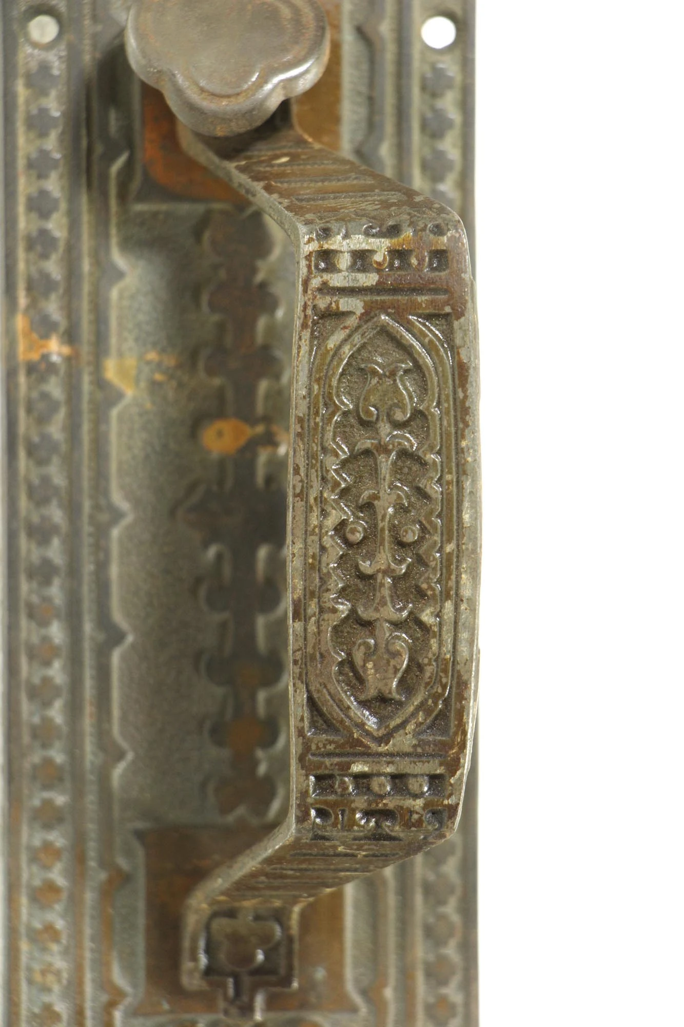 Antique 13 In. Aesthetic Cast Iron Door Pull 4 Antique 13 In. Aesthetic Cast Iron Door Pull - Image 2