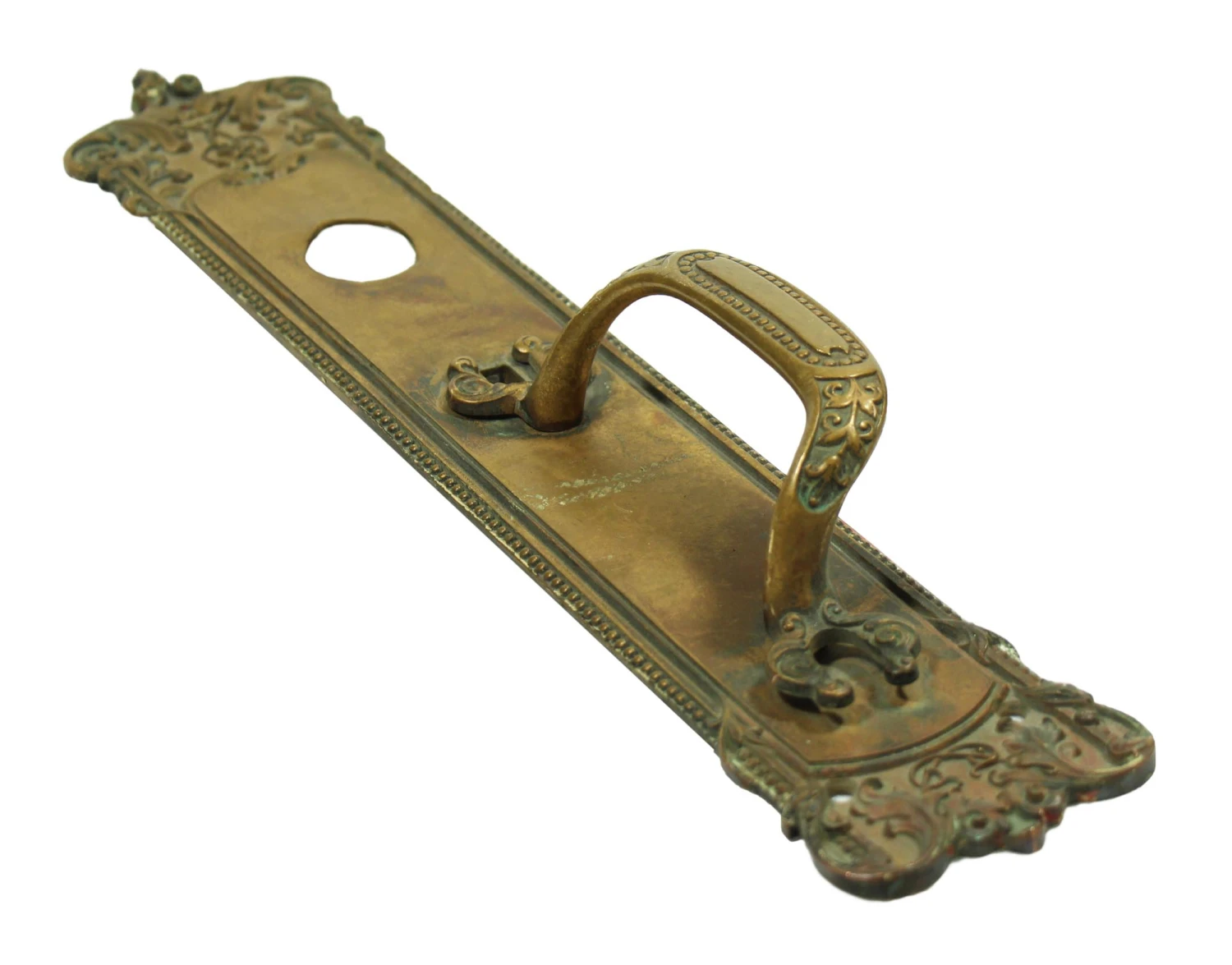 Antique French 17.25 In. Bronze Door Pull Handle 4 Antique French 17.25 In. Bronze Door Pull Handle - Image 2