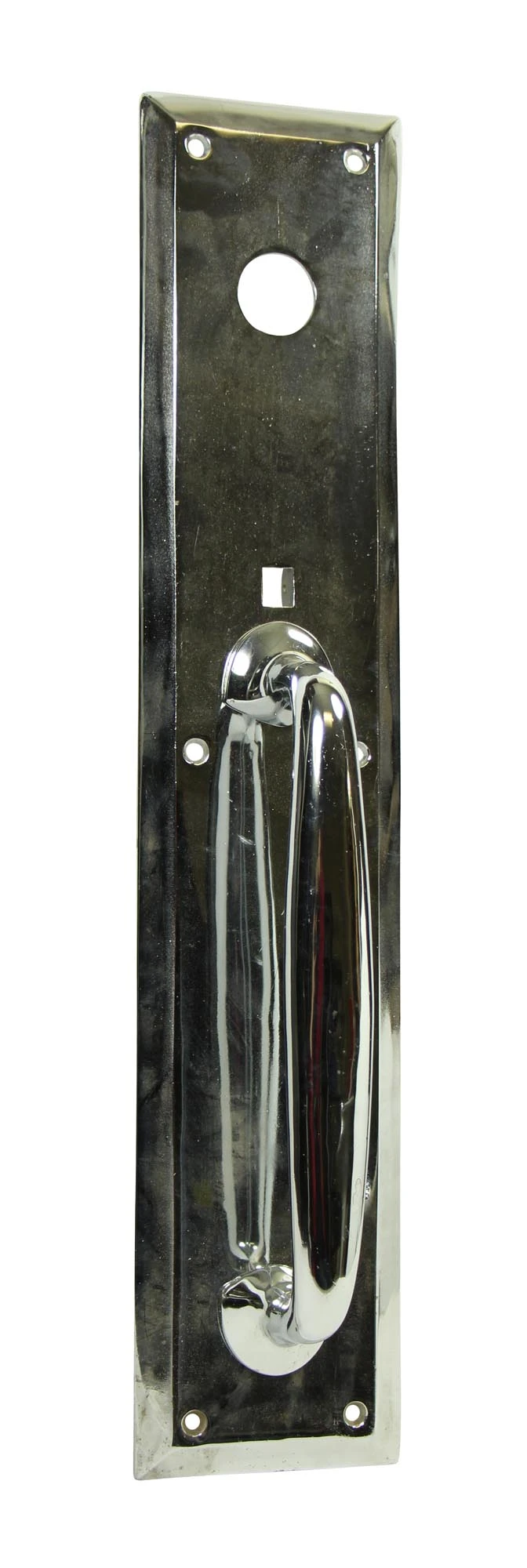Vintage 19.875 In. Modern Chrome Door Pull 4 Vintage 19.875 In. Modern Chrome Door Pull - Image 2