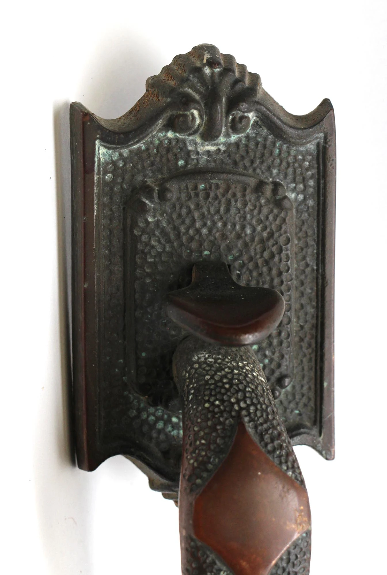 Antique Bronze 10.5 In. Arts & Crafts Door Pull With Thumb Latch 4 Antique Bronze 10.5 In. Arts & Crafts Door Pull With Thumb Latch - Image 2