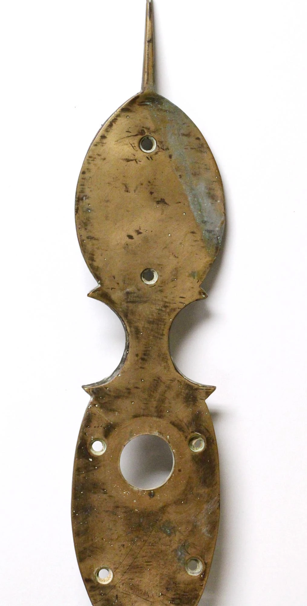 Antique 35 In. Arts & Crafts Brass Entry Door Handle 4 Antique 35 In. Arts & Crafts Brass Entry Door Handle - Image 2