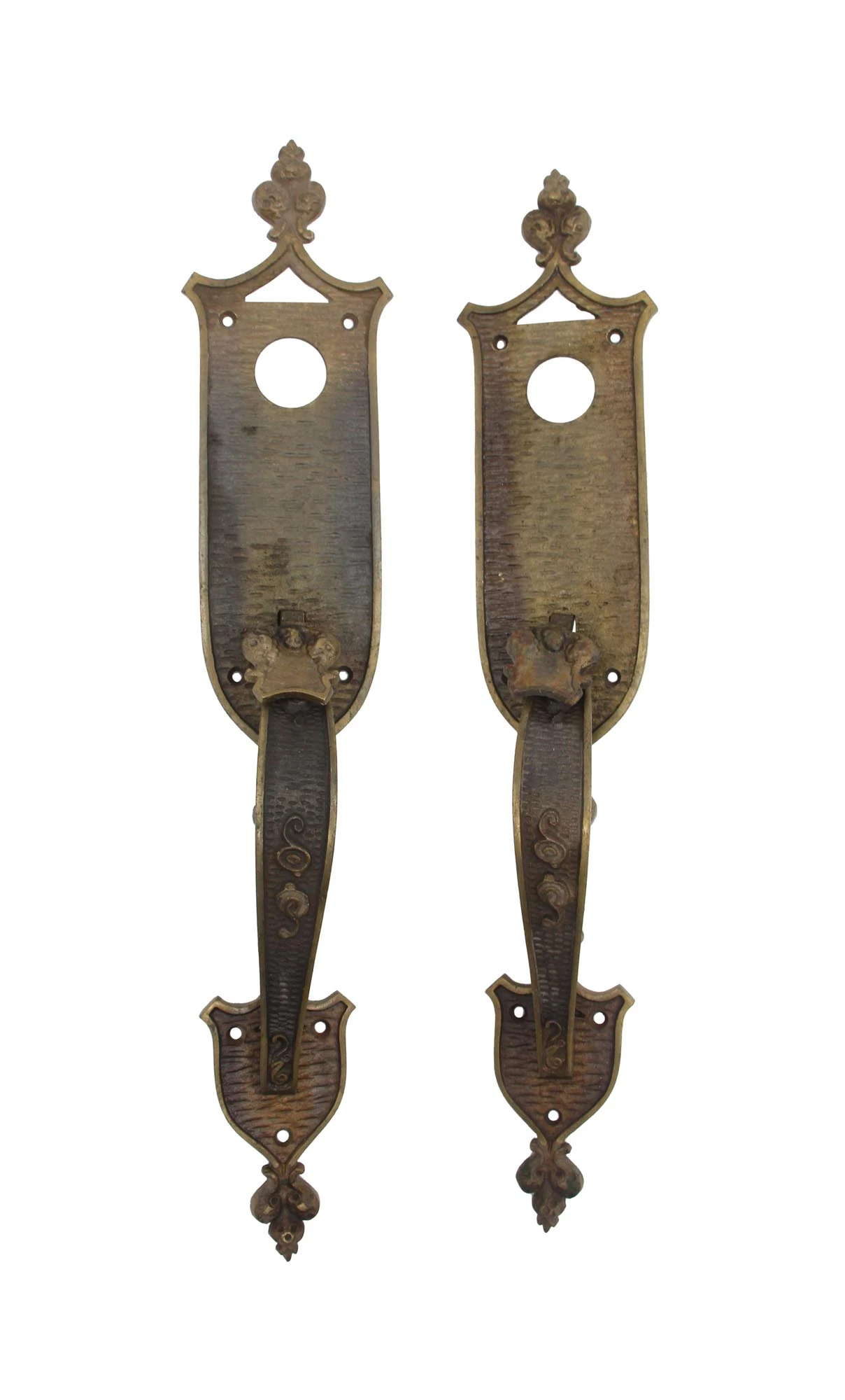Pair Of 19.5 In. Bronze Arts & Crafts Entry Door Pulls 3 Pair Of 19.5 In. Bronze Arts & Crafts Entry Door Pulls
