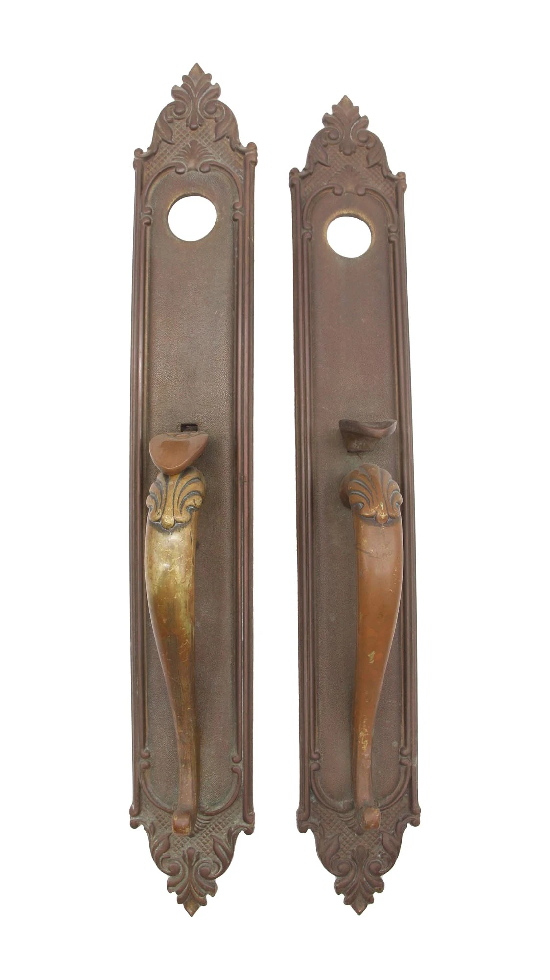 Pair Of 21 In. Victorian Bronze Entry Door Pulls 3 Pair Of 21 In. Victorian Bronze Entry Door Pulls