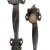Pair Of Antique Bronze 7 In. Thumb Latch Door Pulls