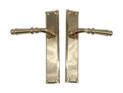 Pair Of Traditional Polished Brass Lever Door Knob Pulls