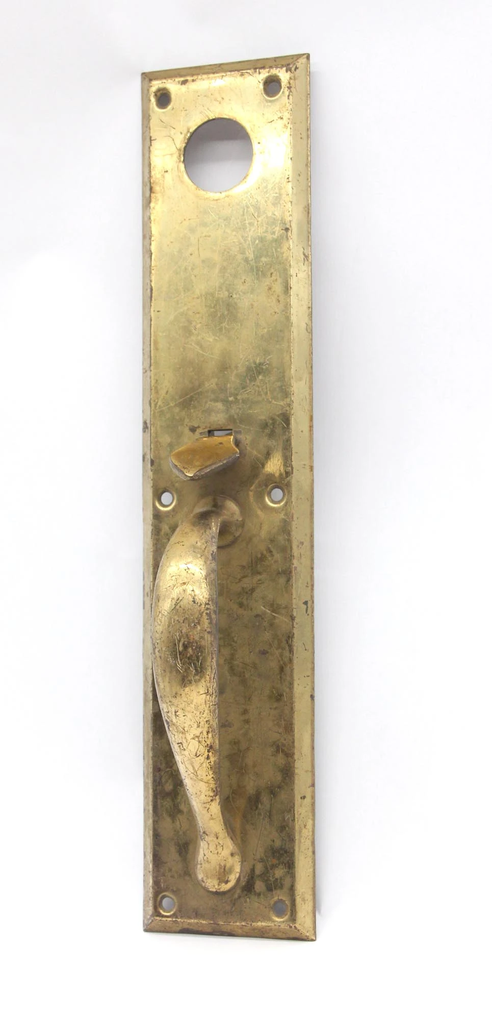 Vintage 14.5 In. Classic Brass Beveled Edge Door Pull 4 Vintage 14.5 In. Classic Brass Beveled Edge Door Pull - Image 2