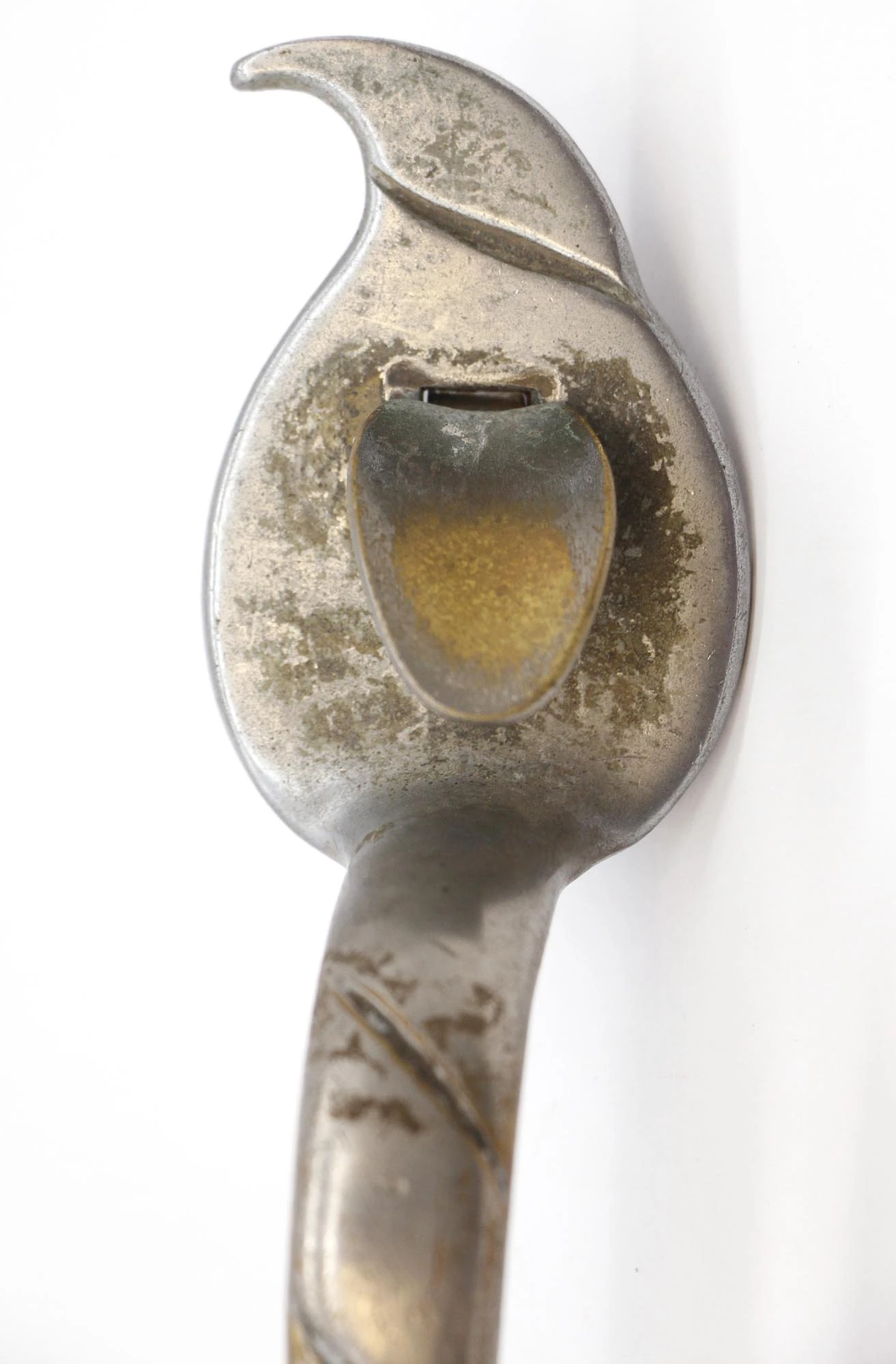 Vintage Arts & Crafts 11.75 In. Nickel Plated Brass Door Pull 4 Vintage Arts & Crafts 11.75 In. Nickel Plated Brass Door Pull - Image 2