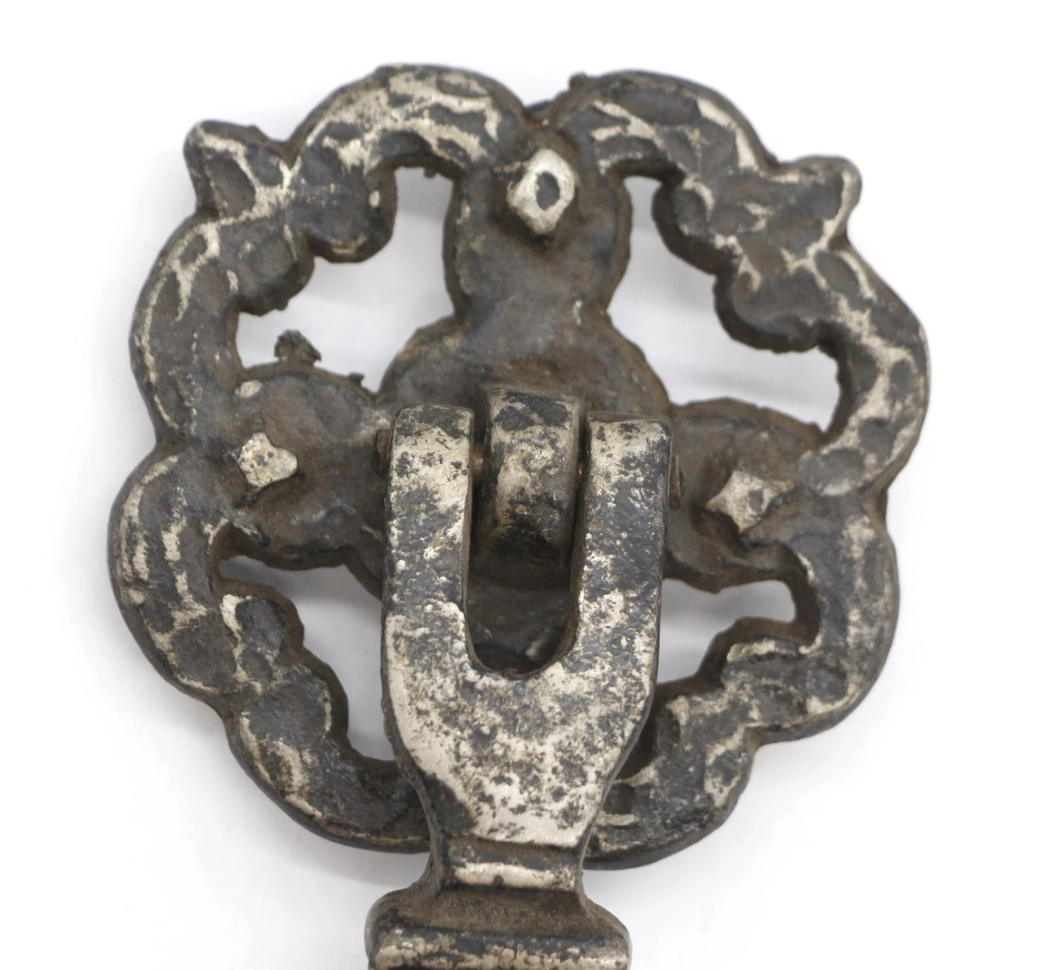 Vintage Arts & Crafts Hammered Brass Door Pull 4 Vintage Arts & Crafts Hammered Brass Door Pull - Image 2