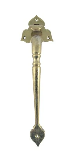 Traditional 11.5 In. Polished Brass Door Pull With Thumb Latch