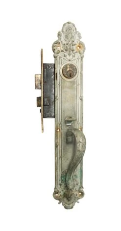 Victorian 18 In. Bronze Yale & Towne Pulls With Lock