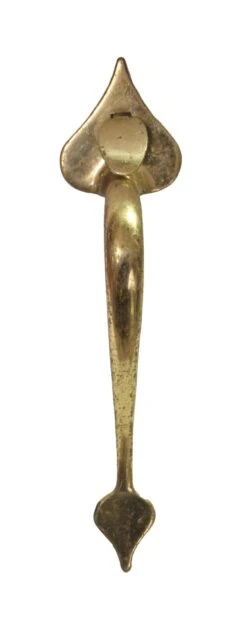 Vintage 10.75 In. Colonial Brass Door Pull With Thumb Latch